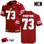 Men's Wisconsin Badgers NCAA #73 Alex Fenton Red Authentic Under Armour Big & Tall Stitched College Football Jersey JQ31G76MK